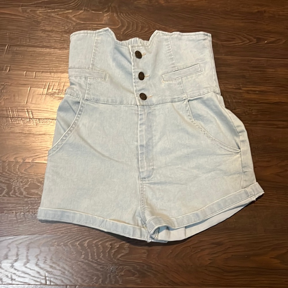 Shorts Women Sexy Button Wide Leg High Waist